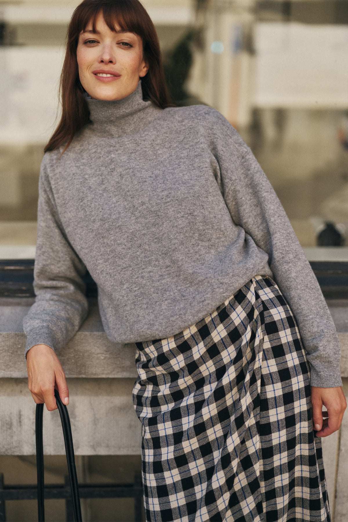 MERINO WOOL ZIP-NECK SWEATER