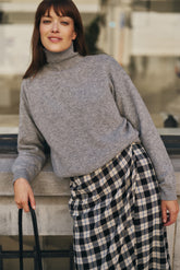 MERINO WOOL ZIP-NECK SWEATER