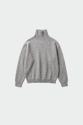 MERINO WOOL ZIP-NECK SWEATER