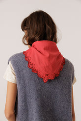 EMBROIDERED VOILE HANDKERCHIEF