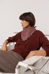 STRIPED POPLIN HANDKERCHIEF