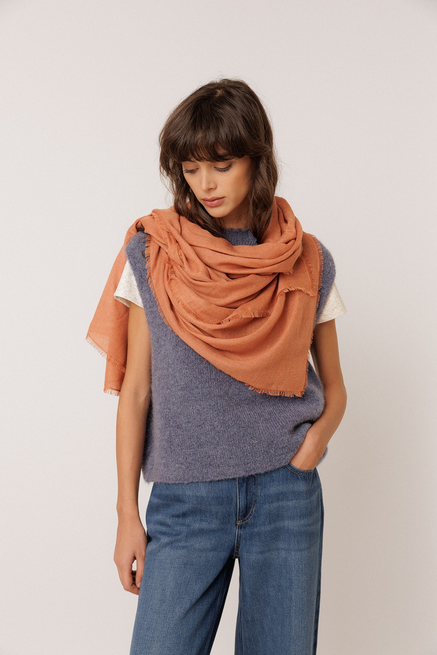 FRAYED FOULARD