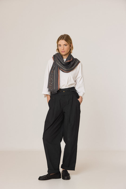 EMBROIDERED BOHO FOULARD 1