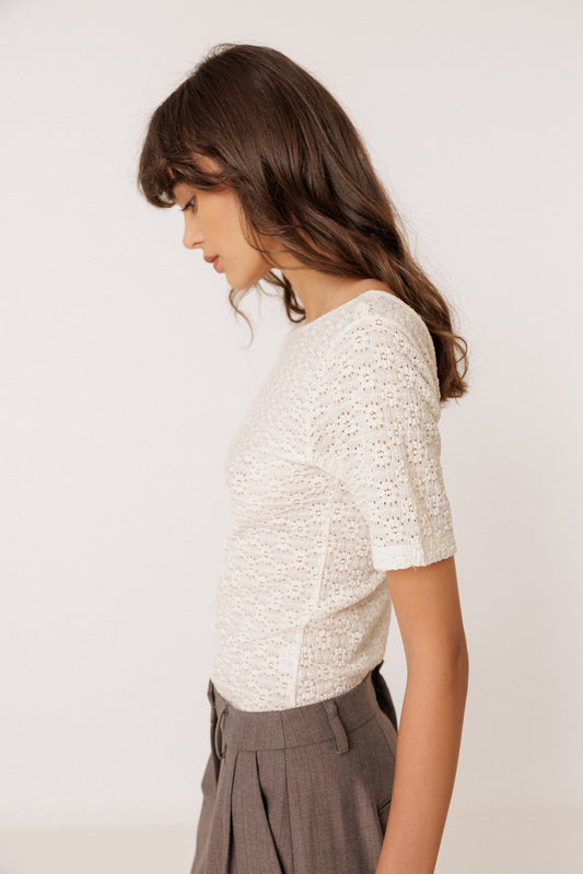 SLIM CIRCULAR JACQUARD T-SHIRT 4