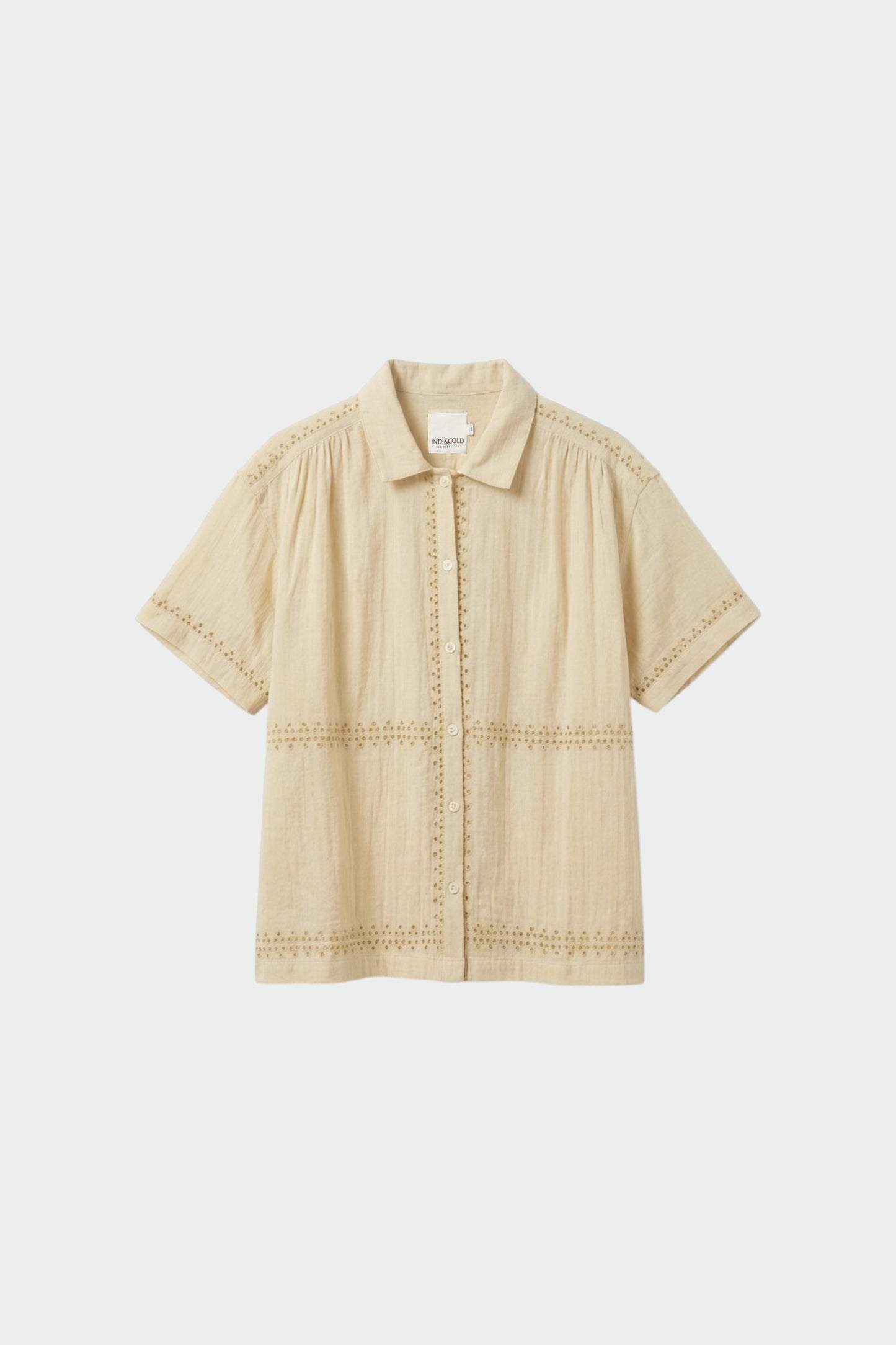 EMBROIDERED COMBINATION TEE