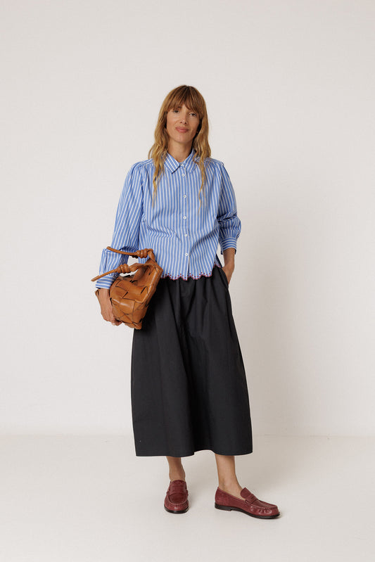SCALLOPED HEM STRIPED SHIRT 6