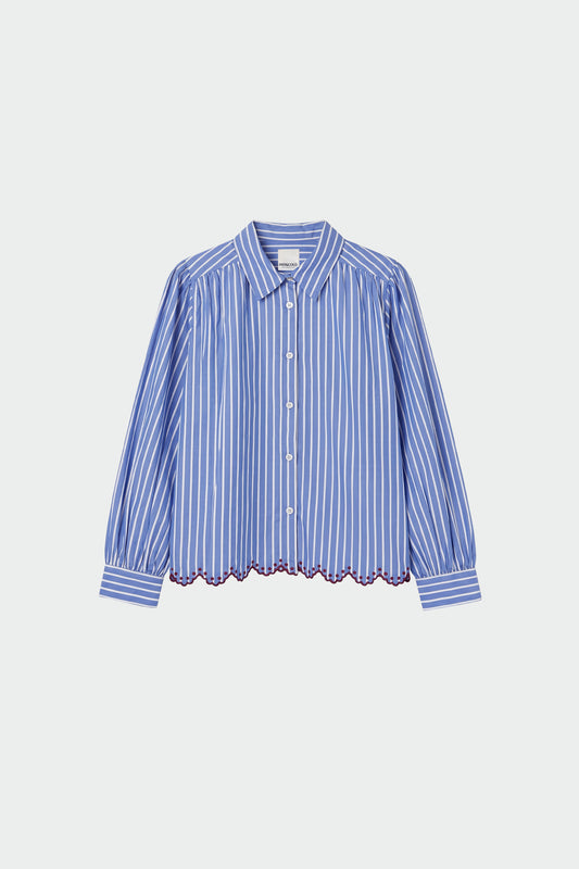 SCALLOPED HEM STRIPED SHIRT 7