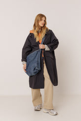 CASUAL TRENCH COAT IN TECHNICAL FABRIC
