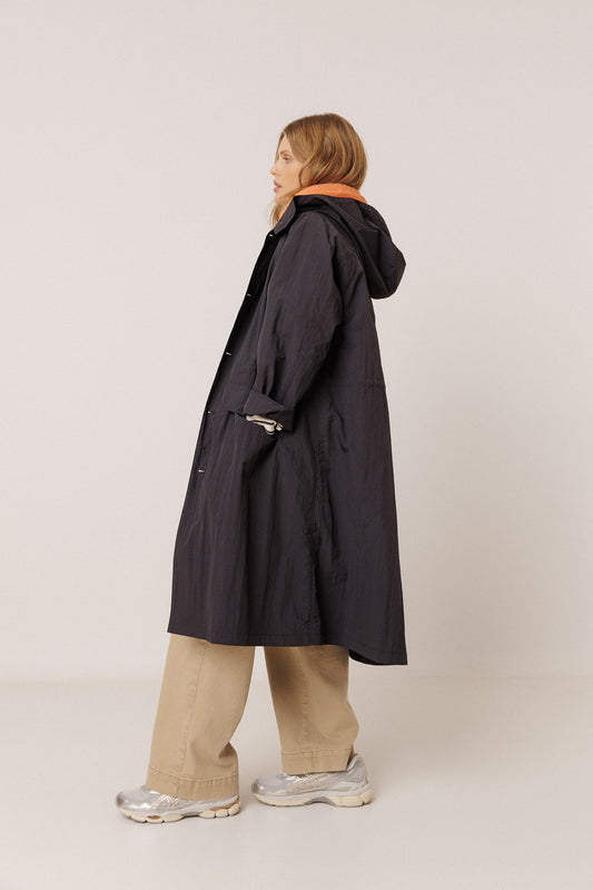 CASUAL TRENCH COAT IN TECHNICAL FABRIC 2