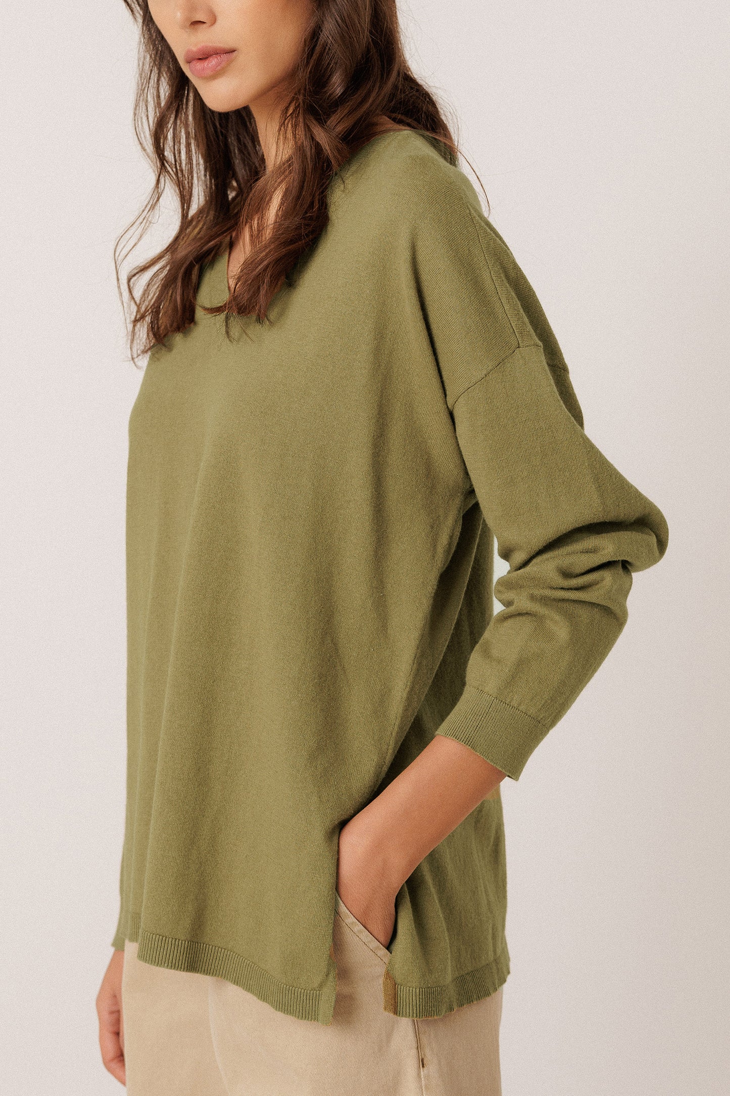 BASIC SWEATER WITH CASHMERE