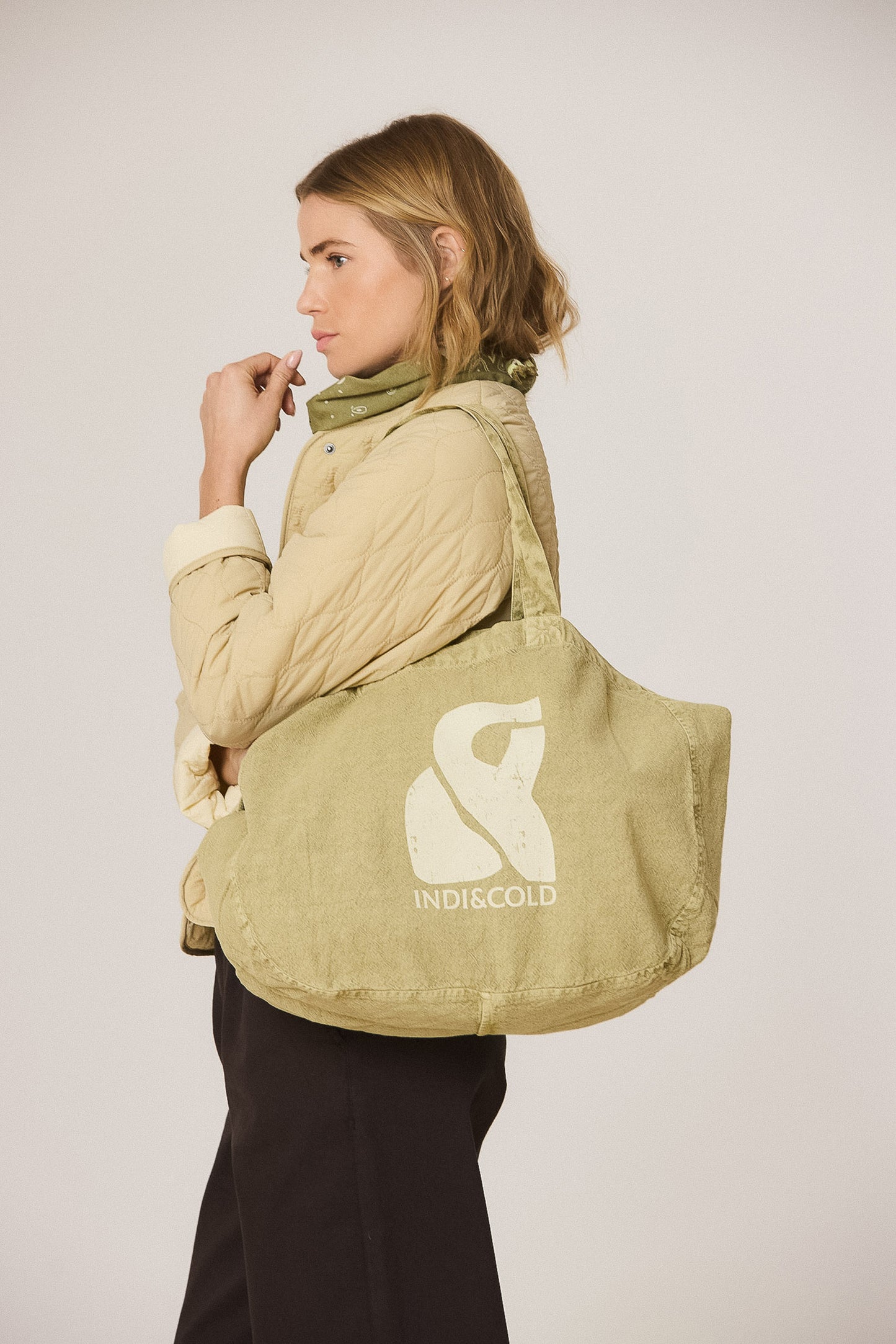 RECYCLED-COTTON MONOGRAMMED BAG