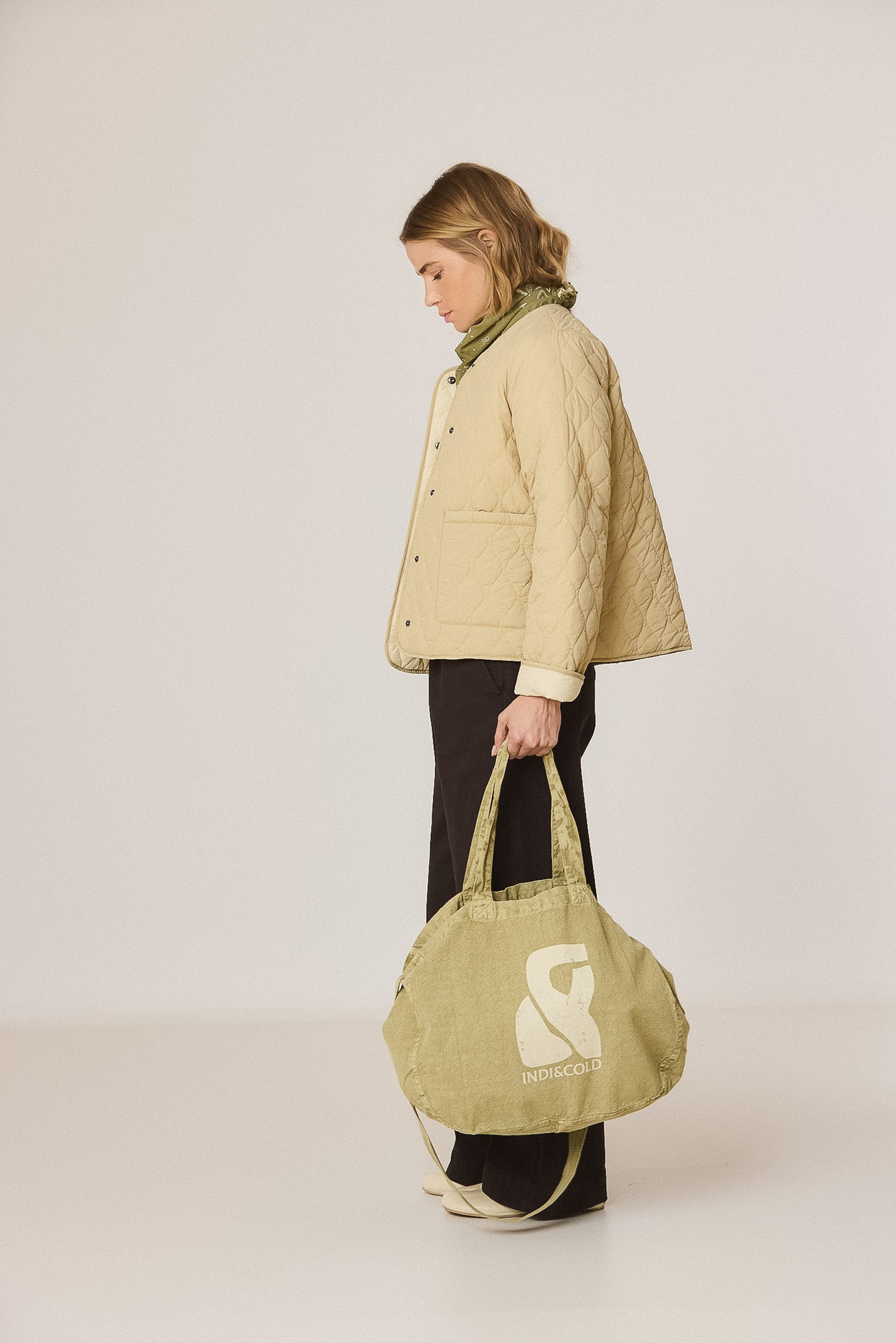 RECYCLED-COTTON MONOGRAMMED BAG