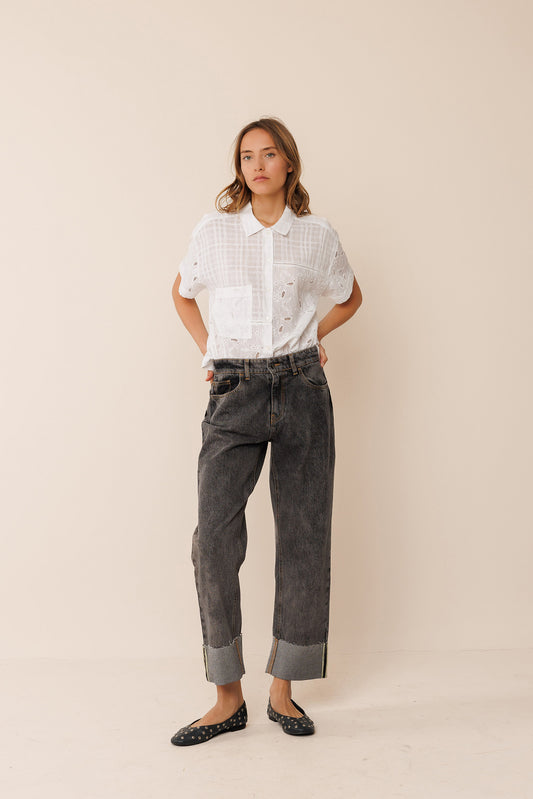 [CL] TURNED DENIM PANTS 3