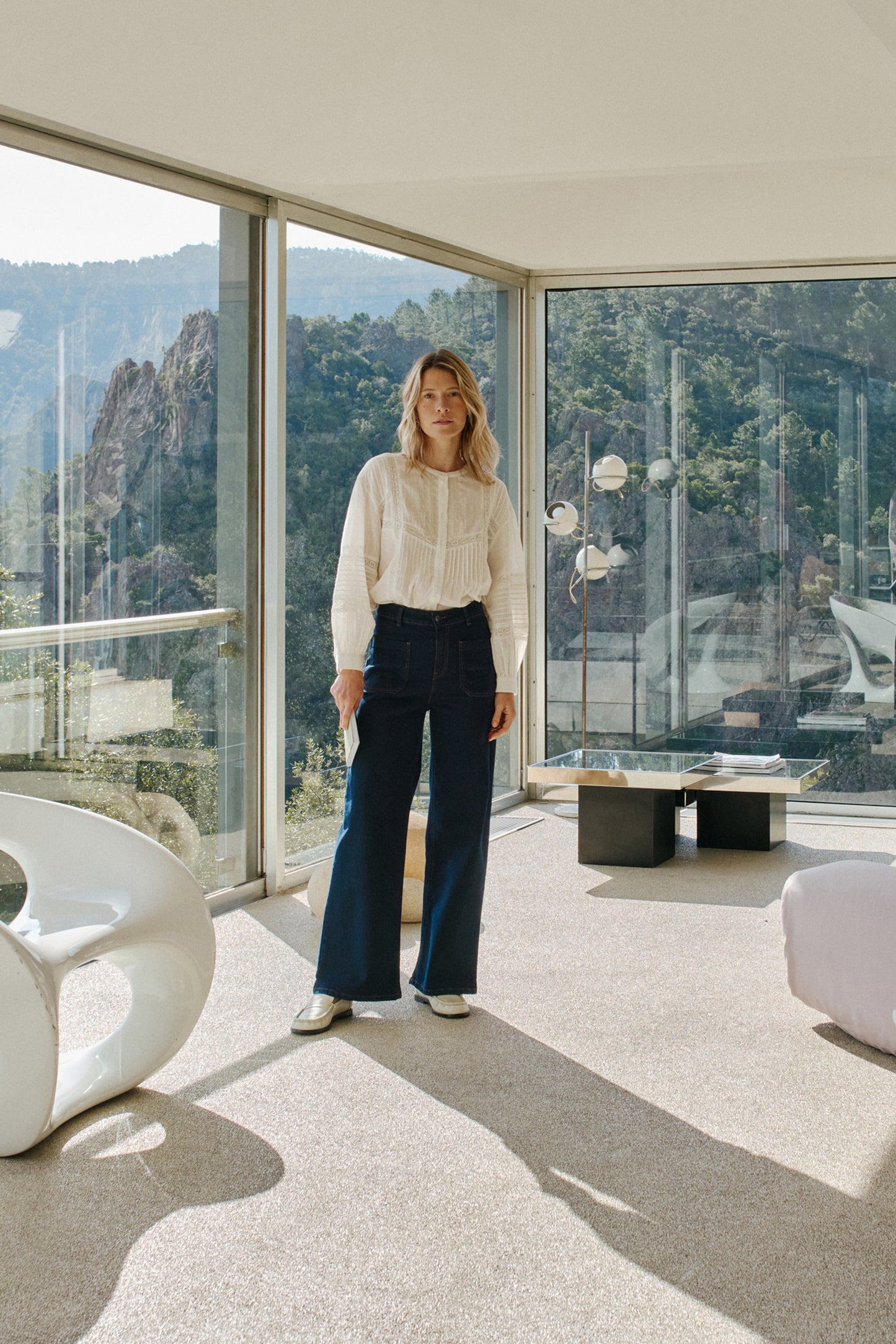 WIDE-LEG DENIM PANTS