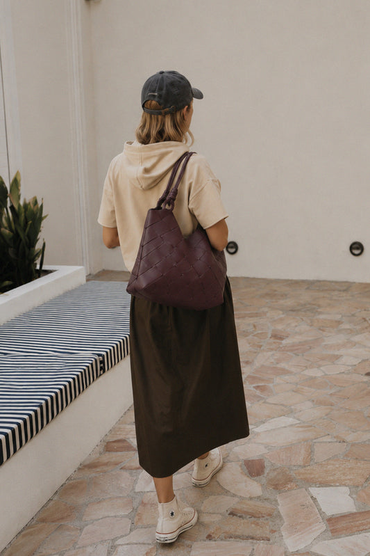 MAXI WOVEN LEATHER BAG 2