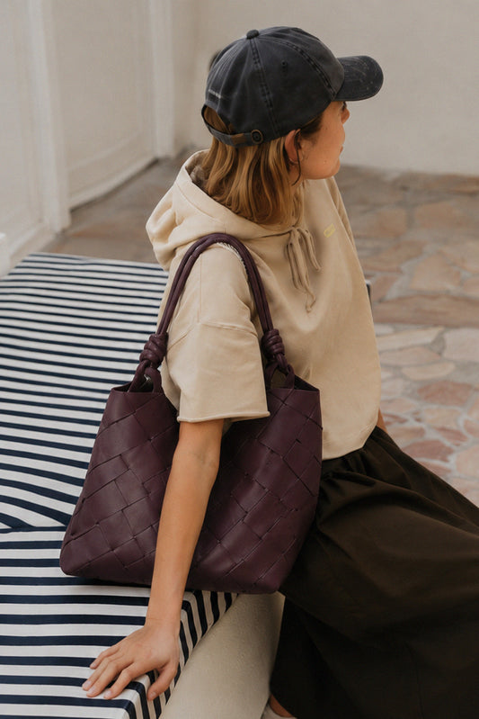 MAXI WOVEN LEATHER BAG 3