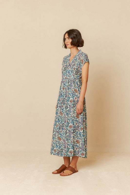 PAISLEY CROSSOVER DRESS