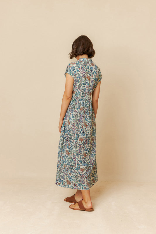 PAISLEY CROSSOVER DRESS