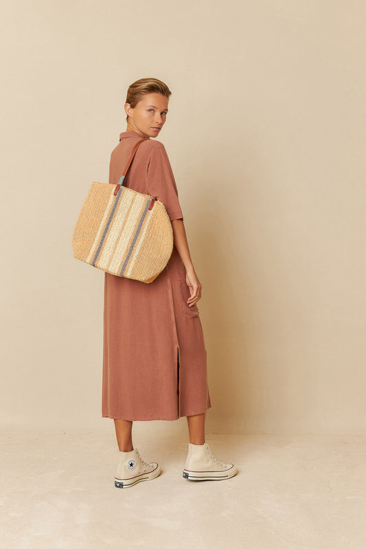 VISCOSE LINEN DRESS