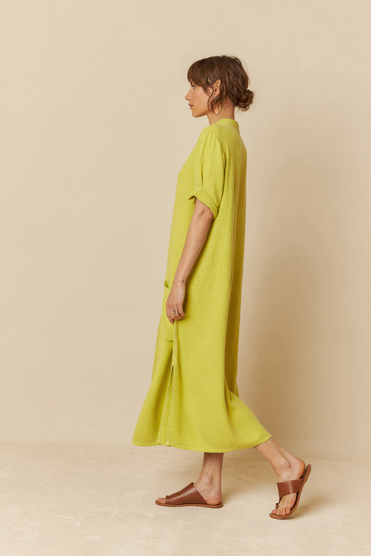 VISCOSE LINEN DRESS