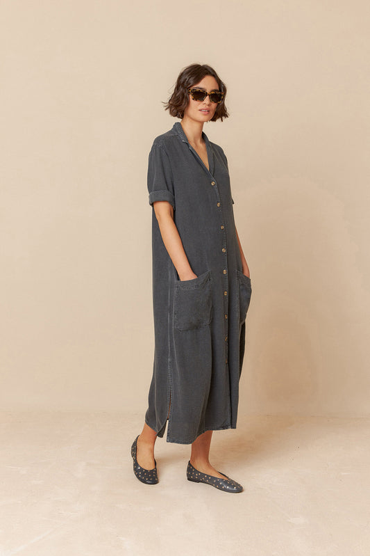VISCOSE LINEN DRESS