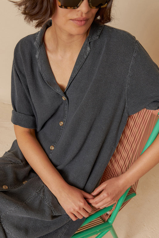 VISCOSE LINEN DRESS
