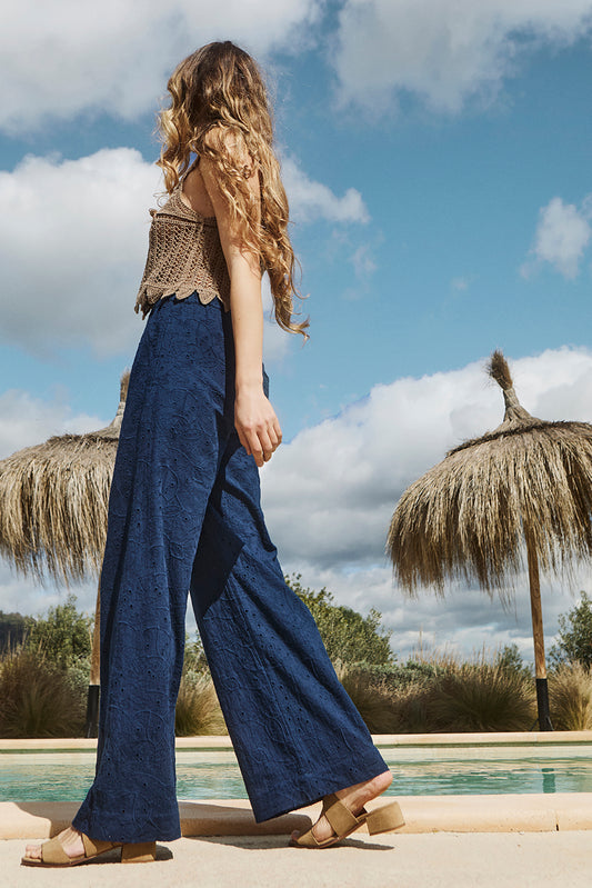 SCHIFFLI EMBROIDERY PANT