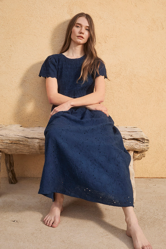 SCHIFFLI EMBROIDERY DRESS