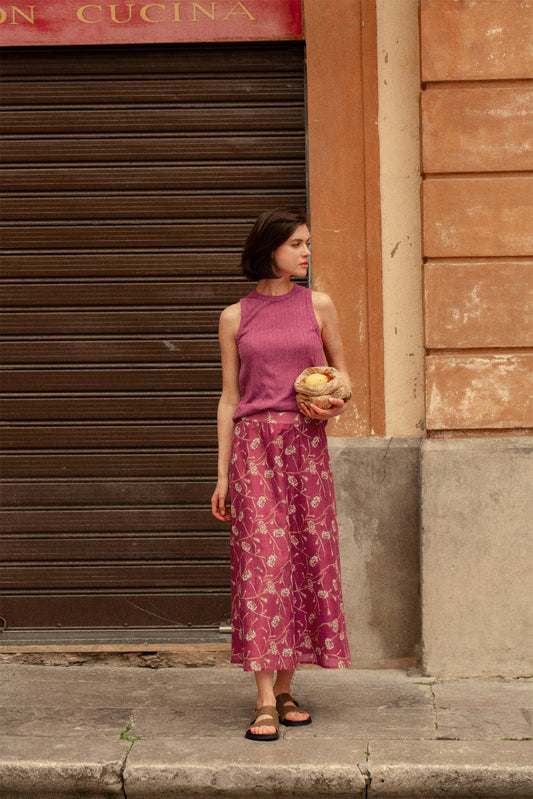 FLARED CARNATION DRESS