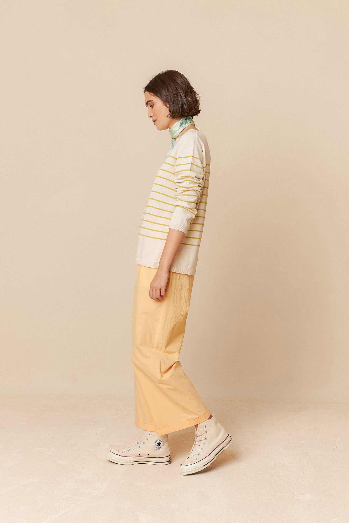 [CL] BOAT-NECK KNITTED SAILOR SWEATER