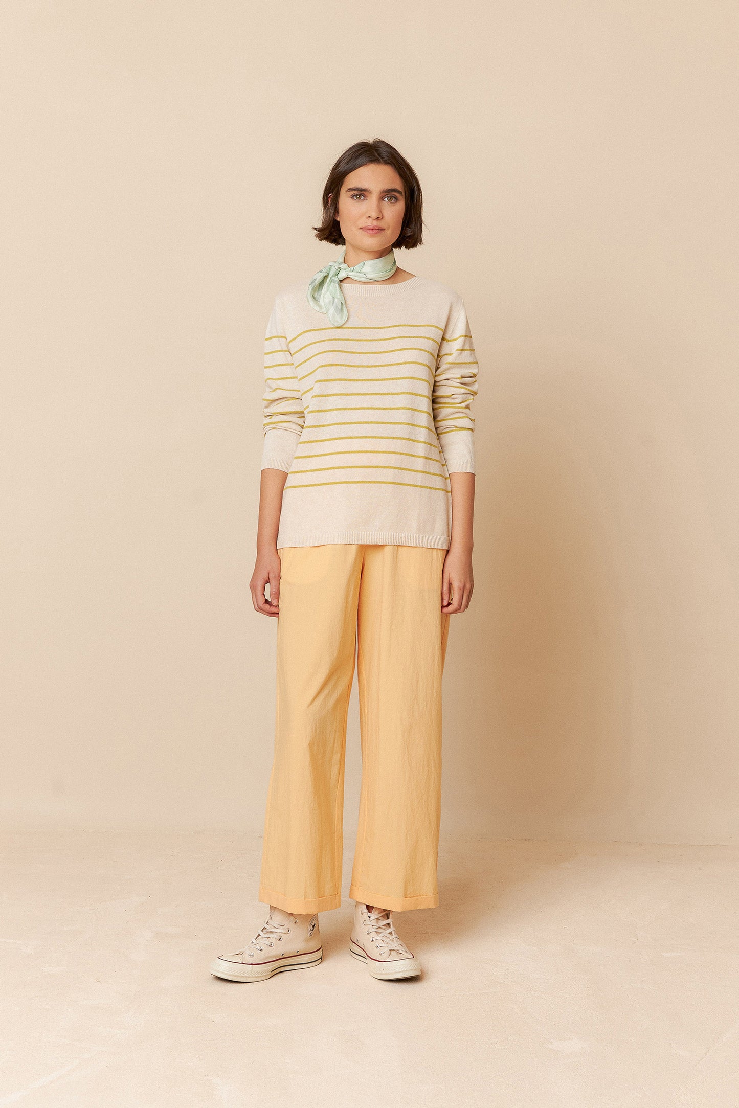 [CL] BOAT-NECK KNITTED SAILOR SWEATER
