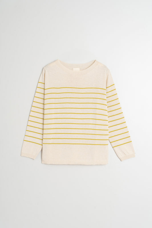 [CL] BOAT-NECK KNITTED SAILOR SWEATER