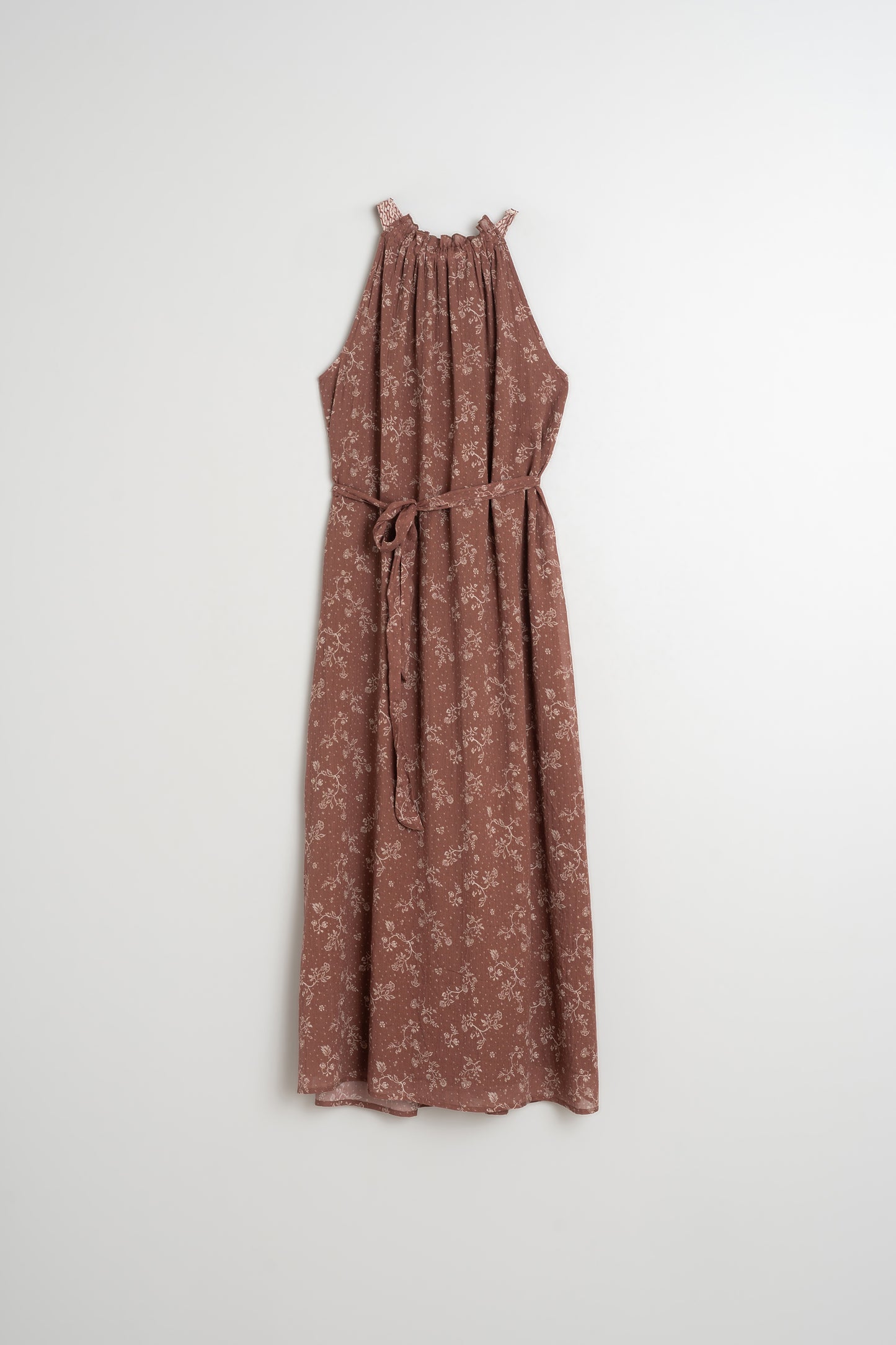 BICOLOR HALTER DRESS