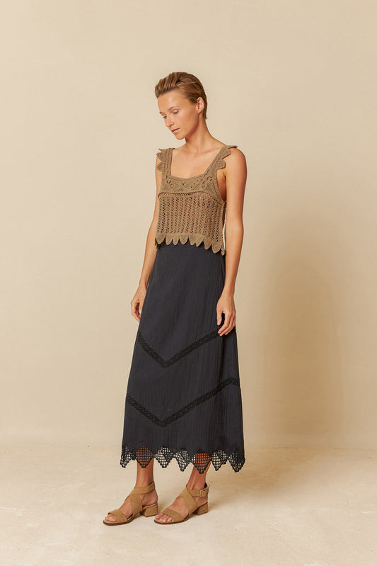 DOUBLE GAUZE SKIRT
