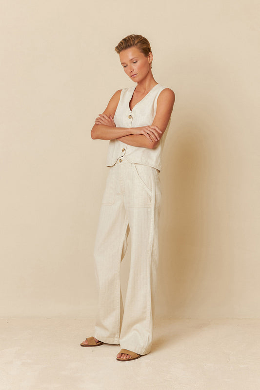 PINSTRIPE TWILL PANTS