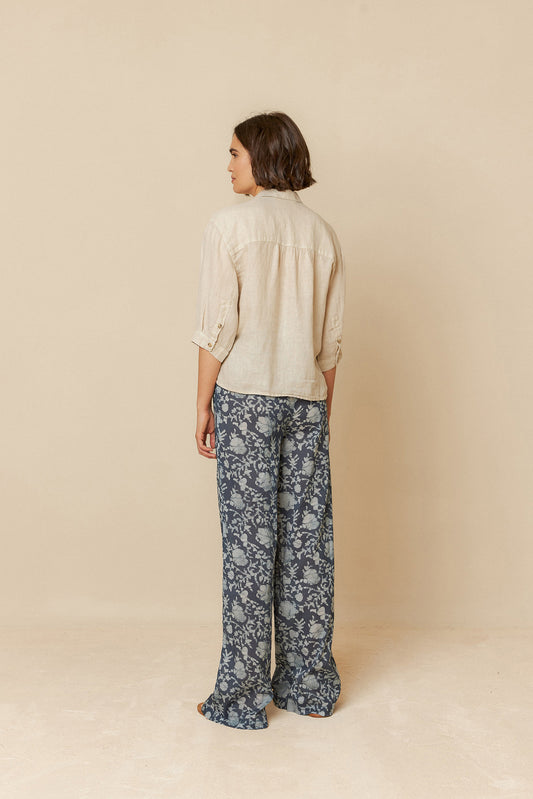 LINEN BOX-CUT SHIRT