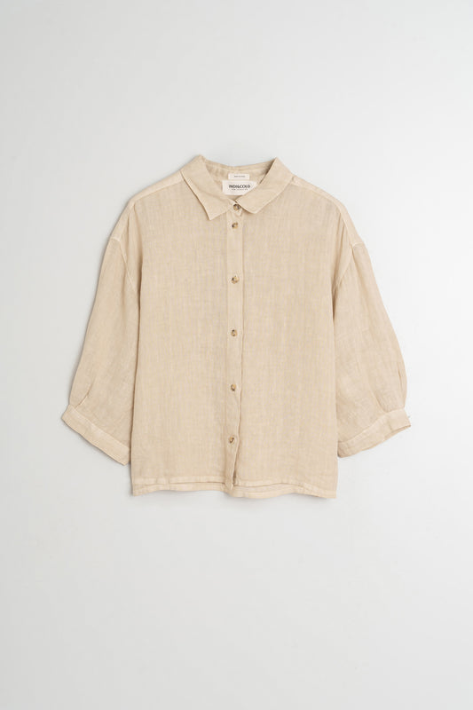LINEN BOX-CUT SHIRT