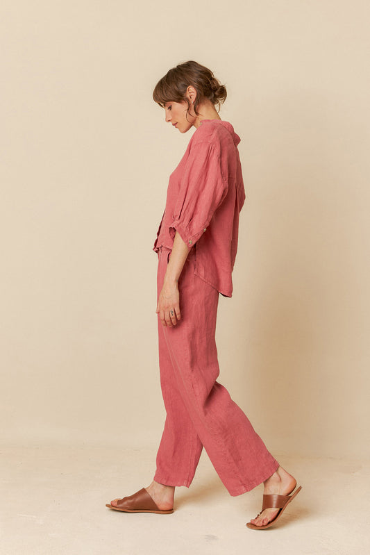 LINEN BOX-CUT SHIRT