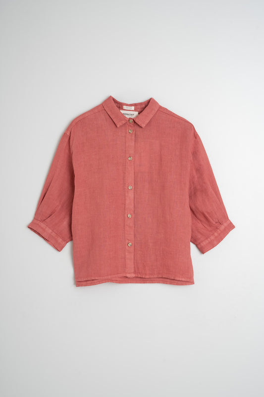 LINEN BOX-CUT SHIRT