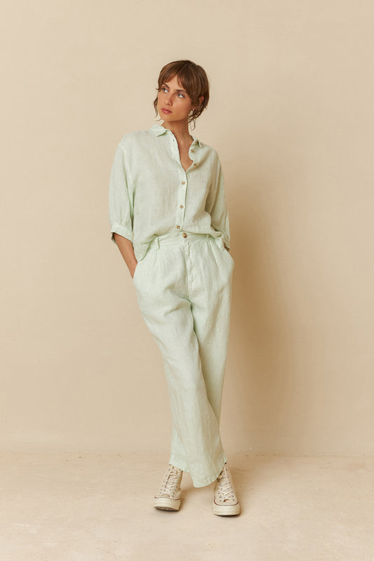 LINEN BOX-CUT SHIRT