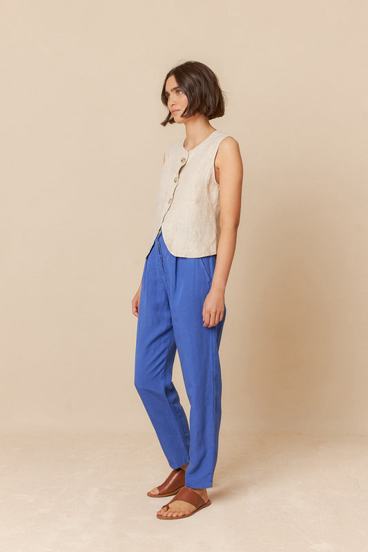 BASIC LINEN VEST