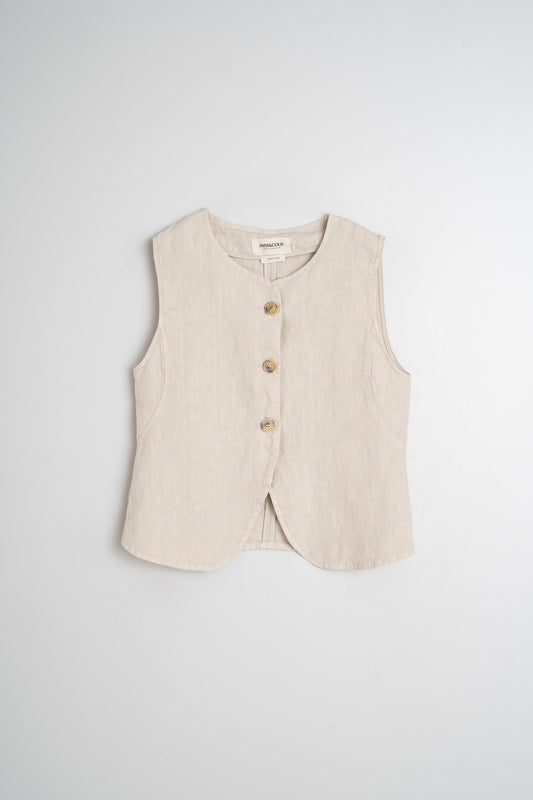 BASIC LINEN VEST