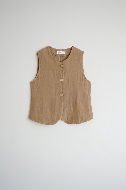 BASIC LINEN VEST