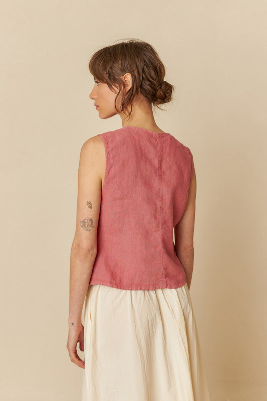 BASIC LINEN VEST