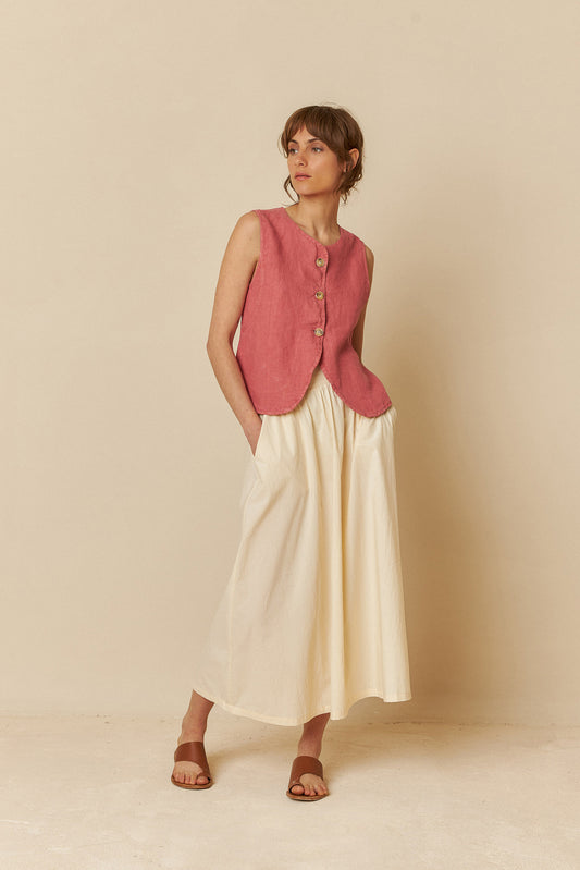 BASIC LINEN VEST