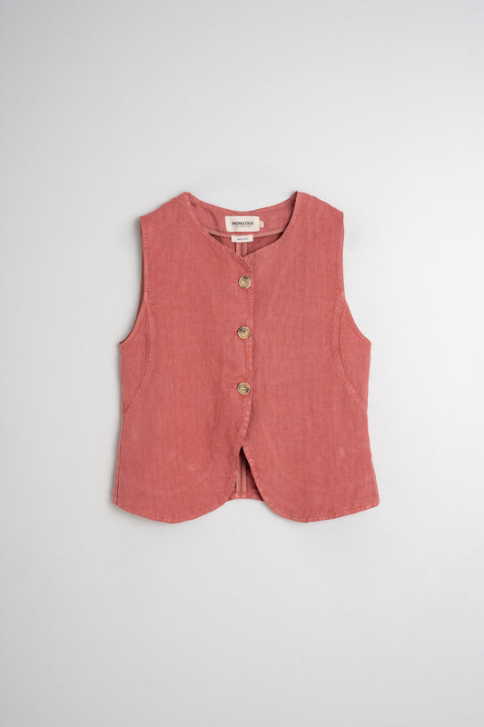 BASIC LINEN VEST