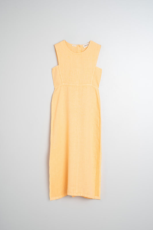 LINEN MIDI DRESS