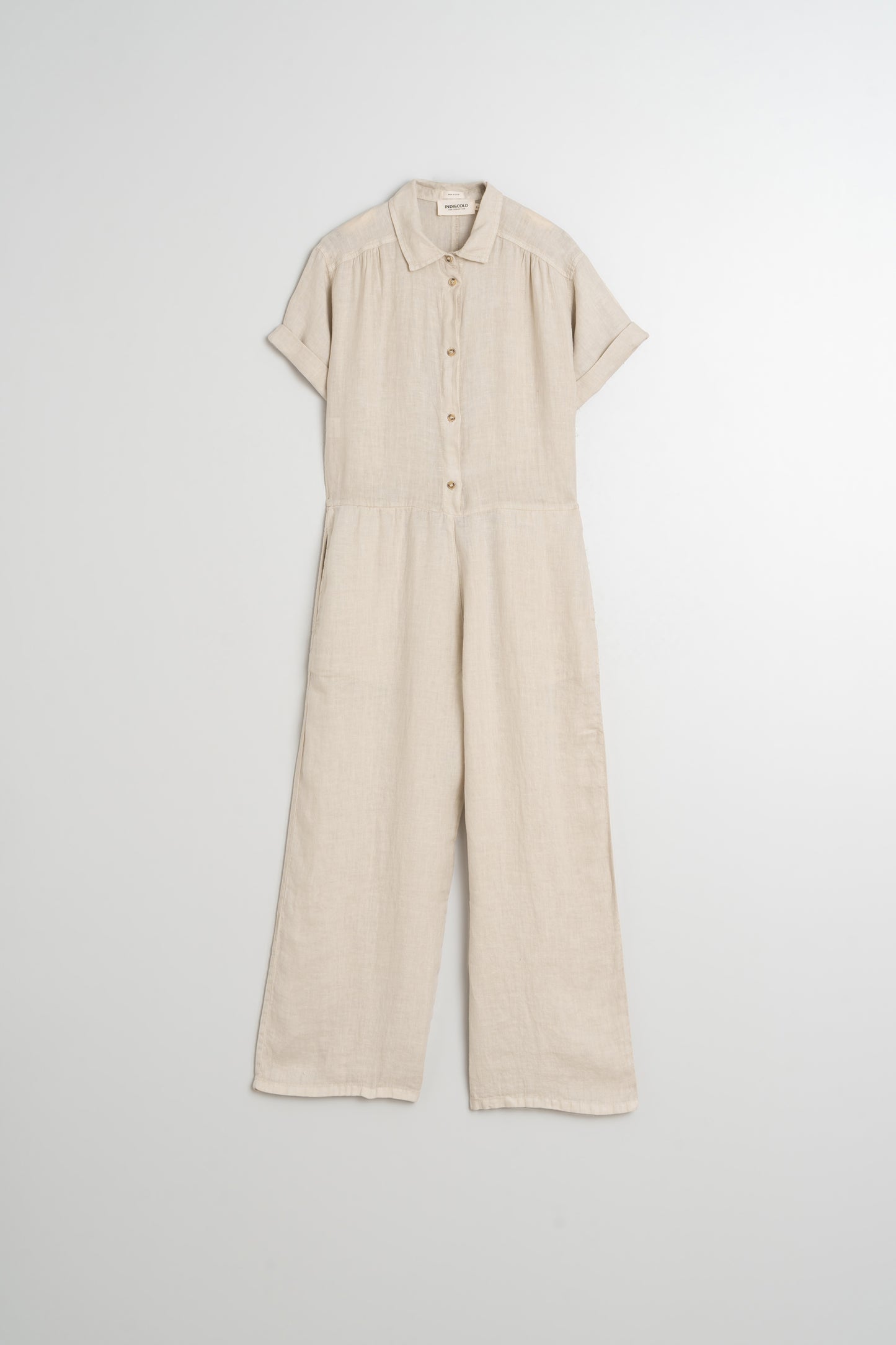LINEN SHIRT JUMPSUIT