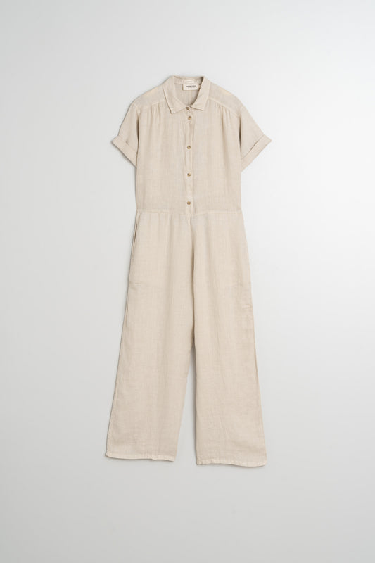 LINEN SHIRT JUMPSUIT