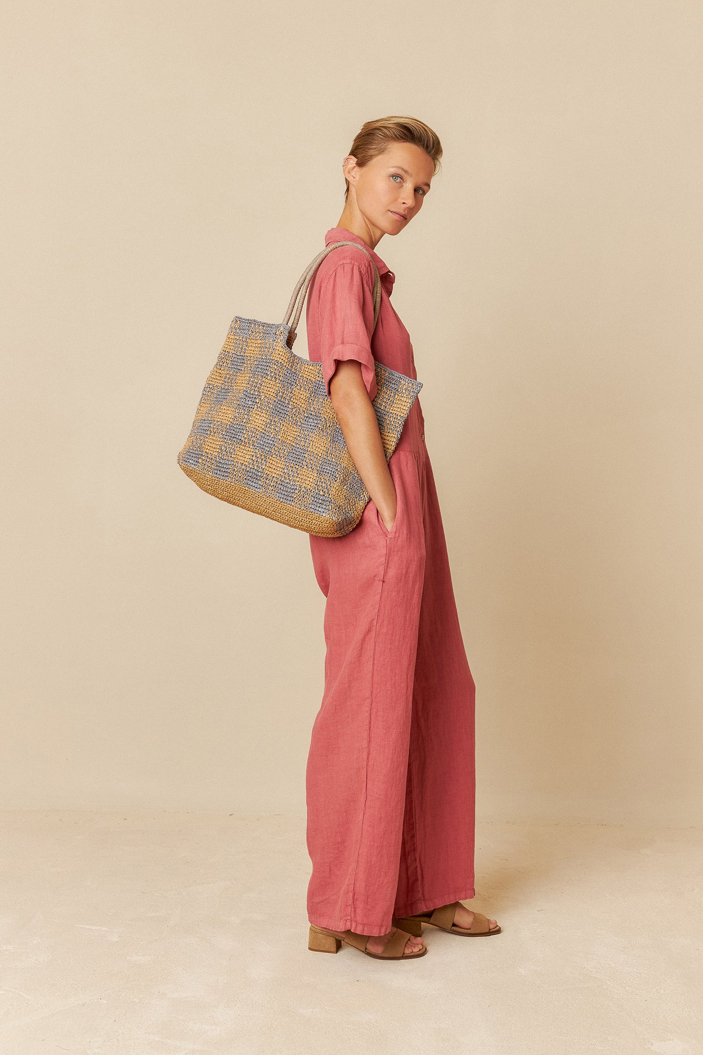 LINEN SHIRT JUMPSUIT